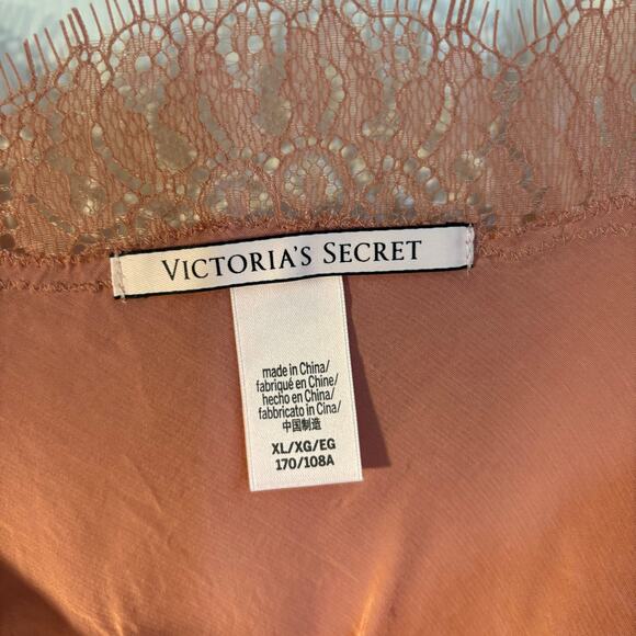 Victoria’s Secret Coral Lace Trim Camisole Drawstring Pants Pajama Set, Sz XL - Picture 3 of 13